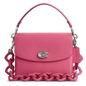 NEW *RARE* Coach Cassie 17 Valentines Pink Petunia Bag with Heart Strap